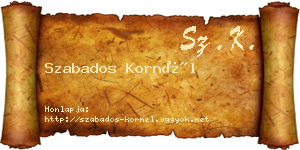 Szabados Kornél névjegykártya